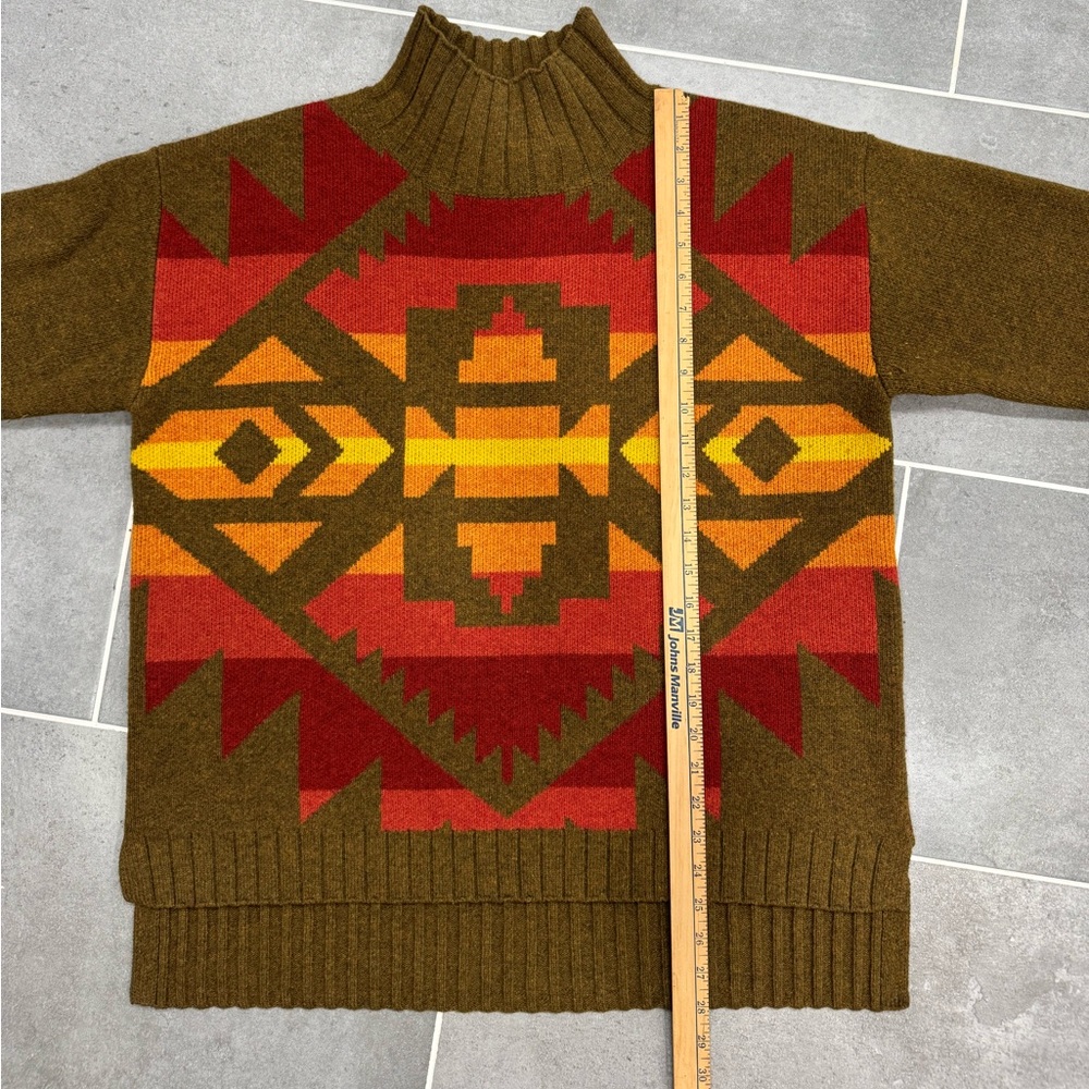 Pendleton Multicolor Geometric Turtleneck Sweater - image 3